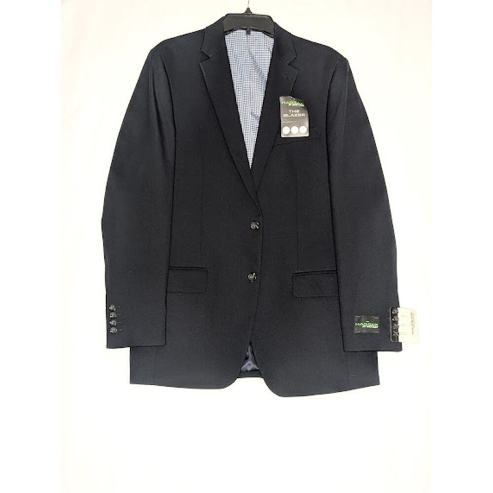 HAGGAR Mens blue blazer 40 Long Tailored Fit academia preppy professor corpcore